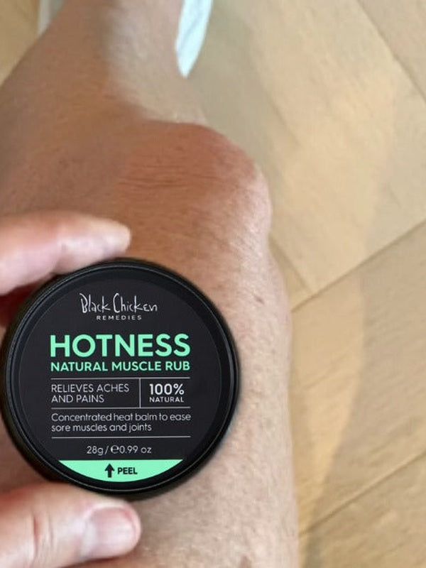 Deep heat alternative for muscle aches and strains – Black Chicken Remedies Hotness Natural Muscle Rub 28g