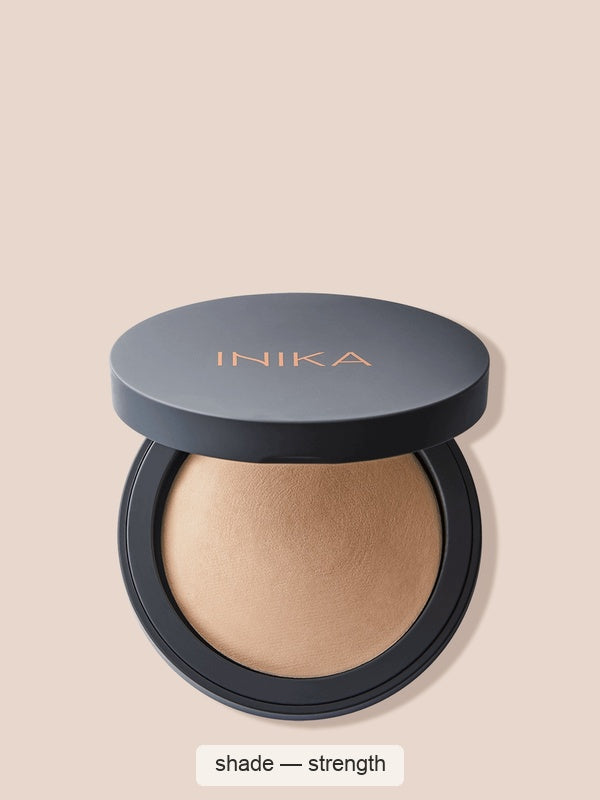 INIKA Organic Baked Mineral Foundation – shade Strength, SKU NBF001