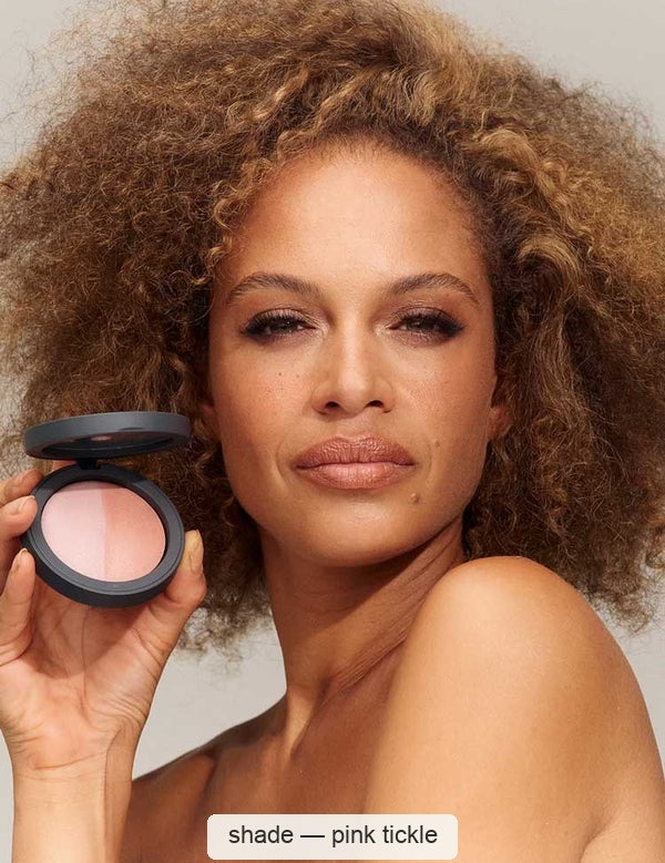 INIKA Organic Mineral Baked Blush Duo - Pink Tickle 6.5g – shade Pink Tickle, SKU NBD001