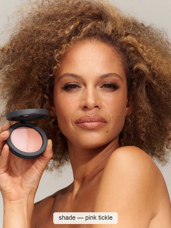 INIKA Organic Mineral Baked Blush Duo - Pink Tickle 6.5g – shade Pink Tickle, SKU NBD001