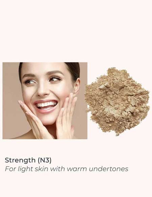 INIKA Organic Loose Mineral Foundation SPF25 – Strength – SKU NLF002