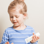 Child using Jack N' Jill flavour-free toothpaste