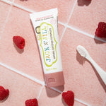 Jack N' Jill raspberry toothpaste lifestyle scene
