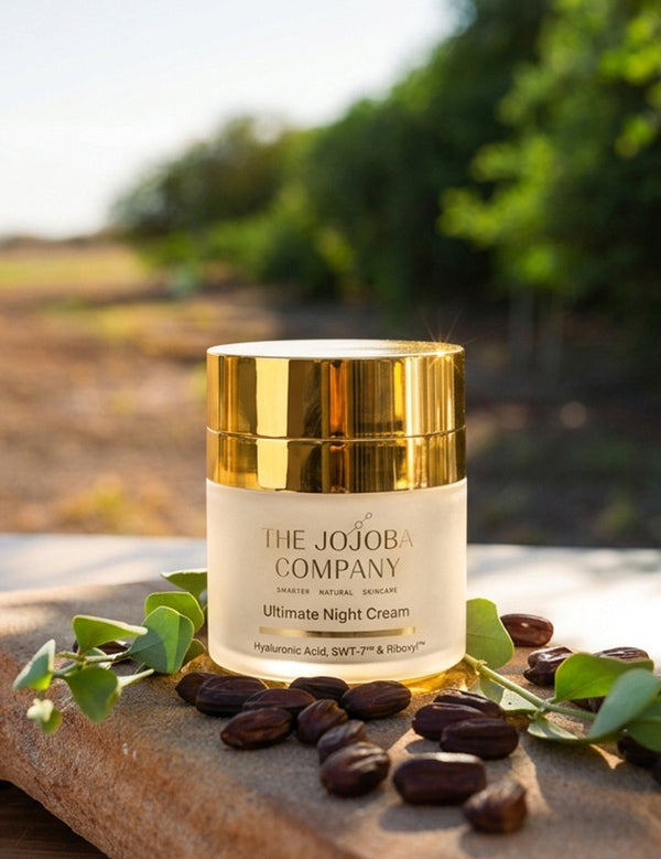 The Jojoba Company Ultimate Night Cream at the brand's jojoba farm
