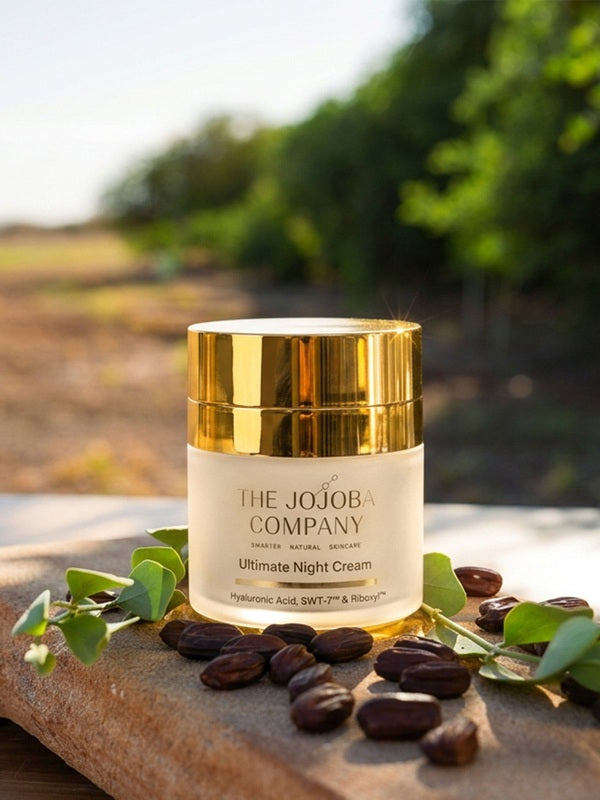 The Jojoba Company Ultimate Night Cream at the brand's jojoba farm