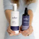 Person holding Juniper Calming Treatment Serum