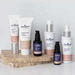 Juniper Regenerative Facial Exfoliant in the mature skincare range styled on natural stone