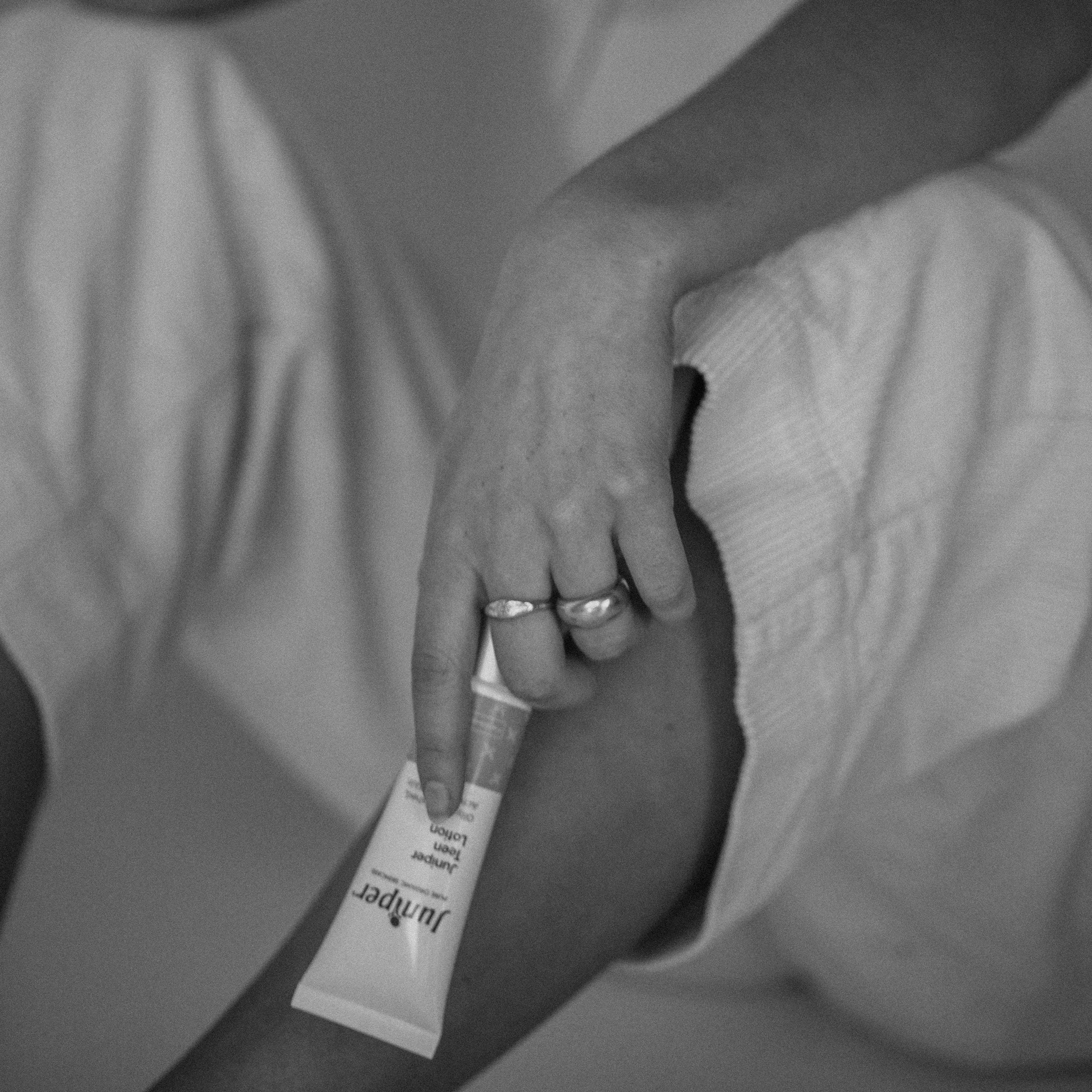 Person holding Juniper Teen Lotion
