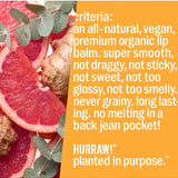 Product standards and certifications for Hurraw! Kapha Lip Balm Grapefruit Ginger & Eucalyptus 4.8g