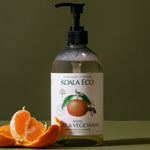 Koala Eco Mandarin Fruit and Vegetable Wash styled with fresh mandarins