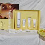 LAMAV Brightening discovery set styled on soft fabric