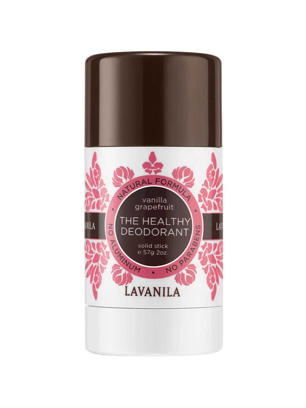 Lavanila The Healthy Deodorant in Vanilla Grapefruit, a 57g natural aluminium free deodorant stick.