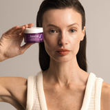 Woman holding Lavera Firming Night Cream
