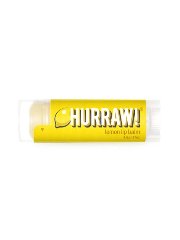 Overhead view of Hurraw! Organic Lip Balm - Lemon 4.8g