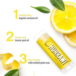 Ingredients and product information for Hurraw! Organic Lip Balm - Lemon 4.8g