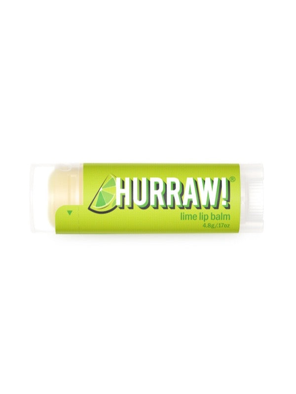 Overhead view of Hurraw! Organic Lip Balm - Lime 4.8g