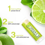 Ingredients and product information for Hurraw! Organic Lip Balm - Lime 4.8g