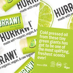 Product and flavour details for Hurraw! Organic Lip Balm - Lime 4.8g