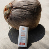 Little Urchin medium tint zinc stick styled with a coconut