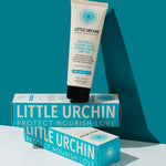 Little Urchin Natural Clear Zinc Sunscreen SPF30 100g — the sunscreen tube displayed on matching teal packaging.