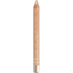 Luk Beautifood Luminous Eye Crayon in Pearl, shown upright on white with a natural wood barrel, gold lettering, pale vanilla-gold tip and silver-coloured end.
