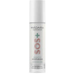A white 50ml bottle of Madara SOS+ Sensitive Moisturiser with a pump dispenser, fragrance-free and formulated with hyaluronic acid to relieve redness; ideal for sensitive or redness-prone skin.