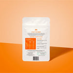 Back of the Matcha Maiden Fly Me To The Immune 28.35g pouch with nutrition and preparation information.