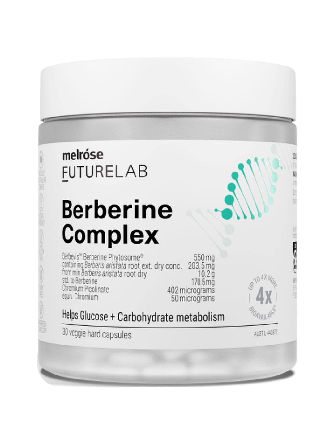 Melrose FutureLab Berberine Complex 30 caps – shadowless product image