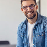 Smiling man in official Melrose FutureLab Cognition Nootropic lifestyle imagery