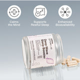 Melrose FutureLab Deep Wave Sleep Booster jar styled with capsules and product benefit icons