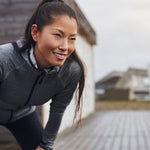 Woman pausing after exercise in official Melrose FutureLab Inflammation Modulator lifestyle imagery