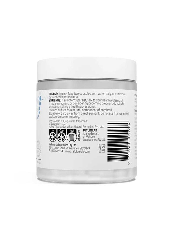 Rear view of Melrose FutureLab Neuro-Stress Modulator showing the barcode and product information
