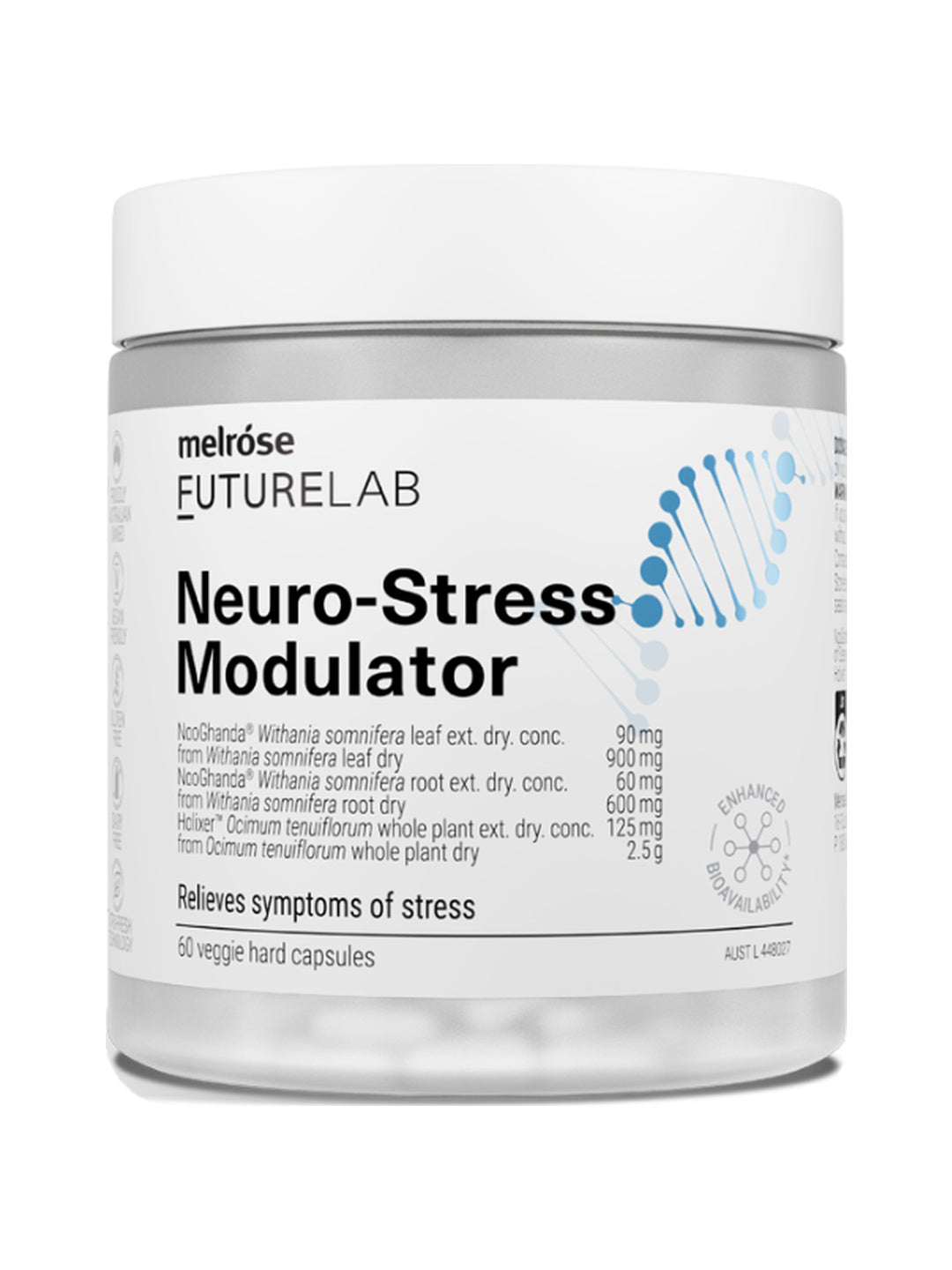 Melrose FutureLab Neuro-Stress Modulator 60 caps – shadowless product image