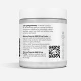 Back of Melrose FutureLab NMN powder showing directions and product information