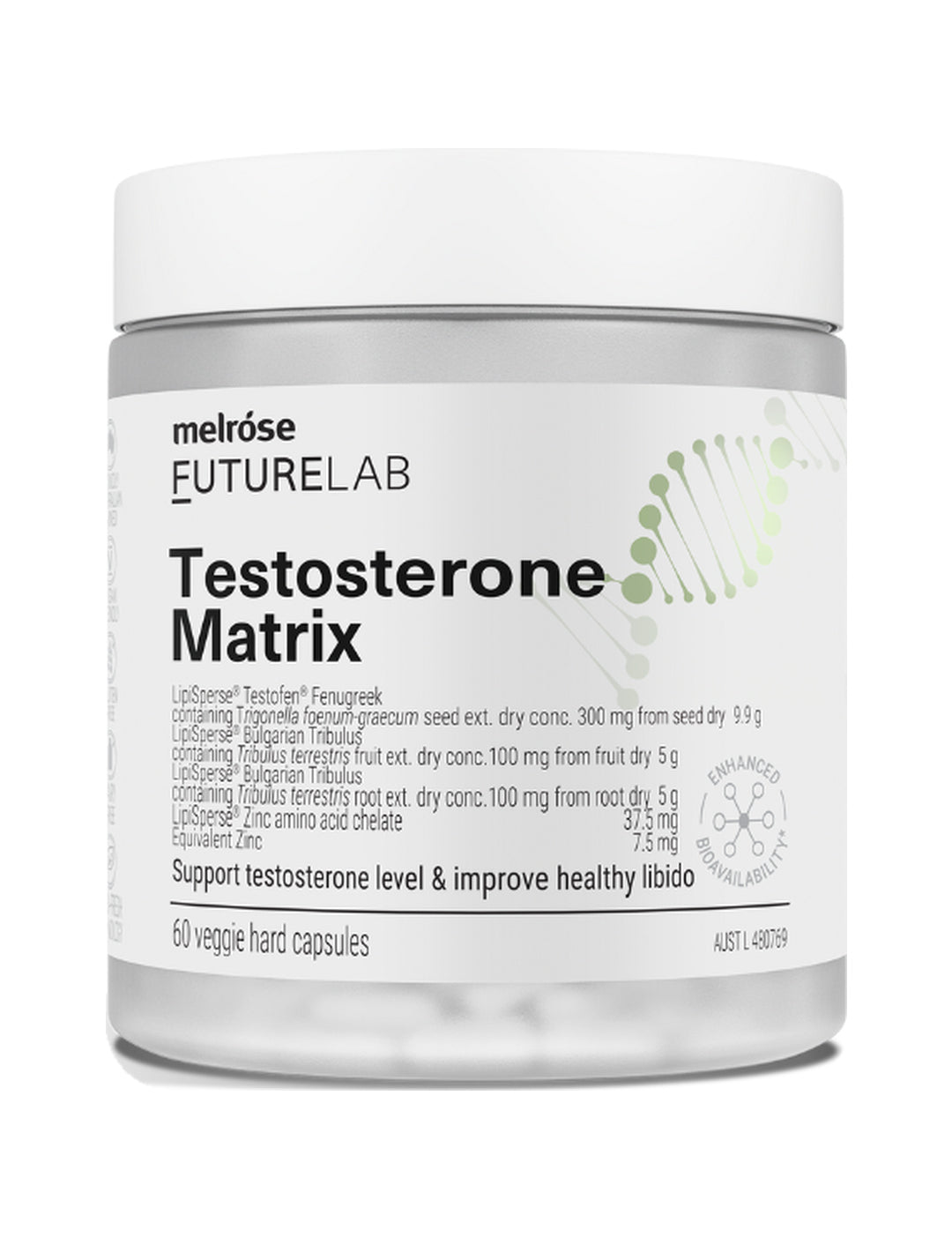 Melrose FutureLab Testosterone Matrix 60 caps – shadowless product image