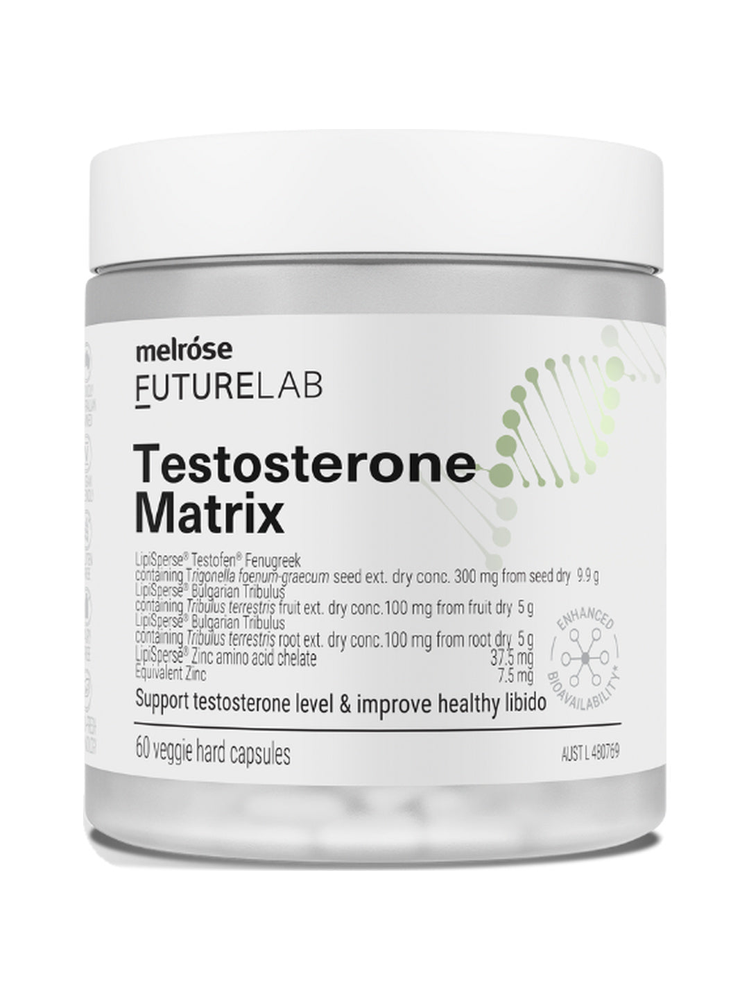 Melrose FutureLab Testosterone Matrix 60 caps – shadowless product image