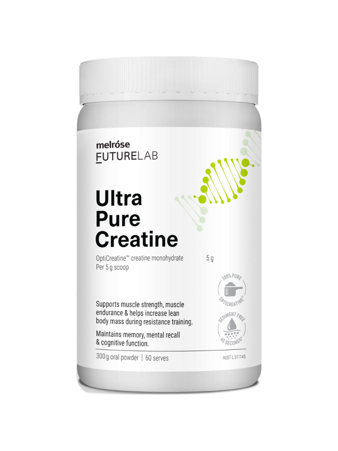 Melrose FutureLab Ultra Pure Creatine 300g – shadowless guide-height product image