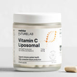 Melrose FutureLab Vitamin C Liposomal shown upright from an alternate front position