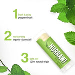 Ingredients and product information for Hurraw! Organic Lip Balm - Mint 4.8g