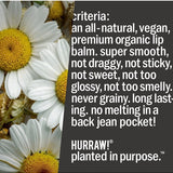 Product standards and certifications for Hurraw! Moon Lip Balm Blue Chamomile & Vanilla 4.8g