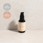 Mukti Bioactive Renewal Night Serum styled on a light stone surface with its 2026 award badges.