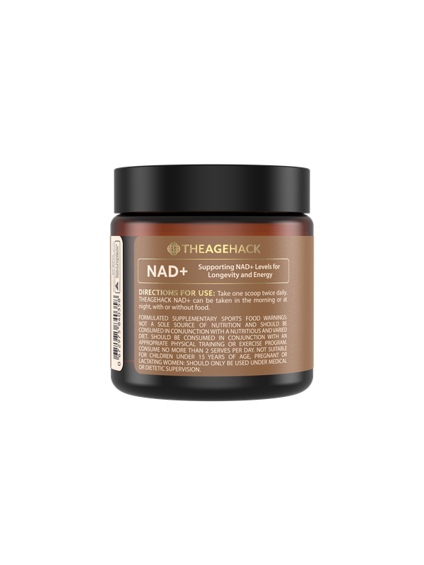The Age Hack NAD+ Powder 15g ingredients label