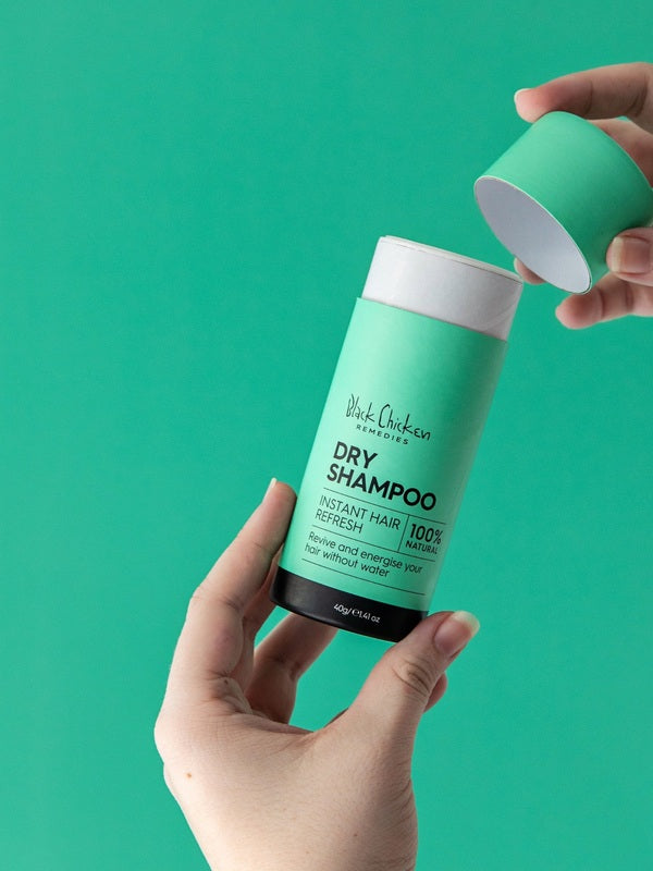 Australian Made Dry Shampoo – Black Chicken Remedies Natural Dry Shampoo 40g