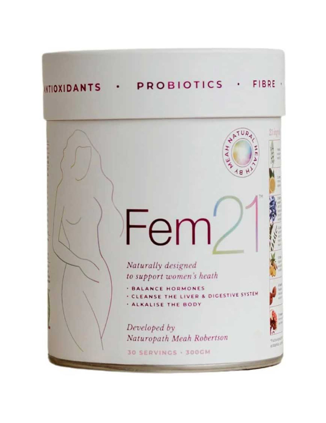 Natural Health by Meah Fem21 300g front product image on white background