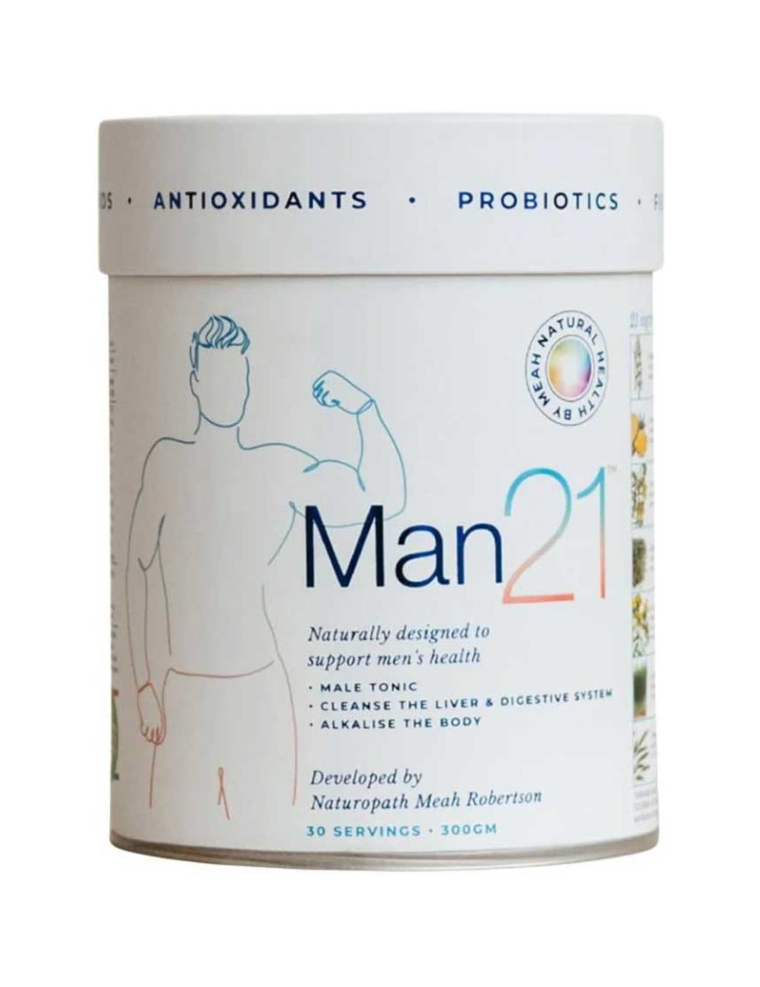 Natural Health by Meah Man21 300g front product image on white background