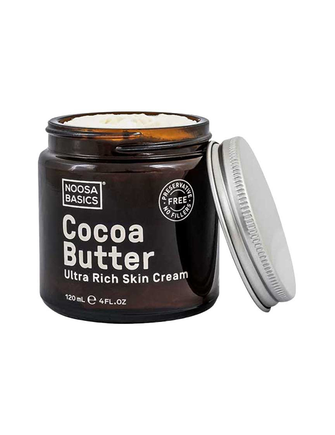 Noosa Basics Ultra Rich Skin Cream Cocoa Butter 120ml on white background