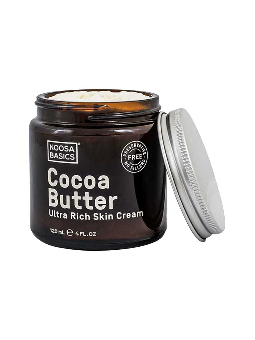Noosa Basics Ultra Rich Skin Cream Cocoa Butter 120ml on white background