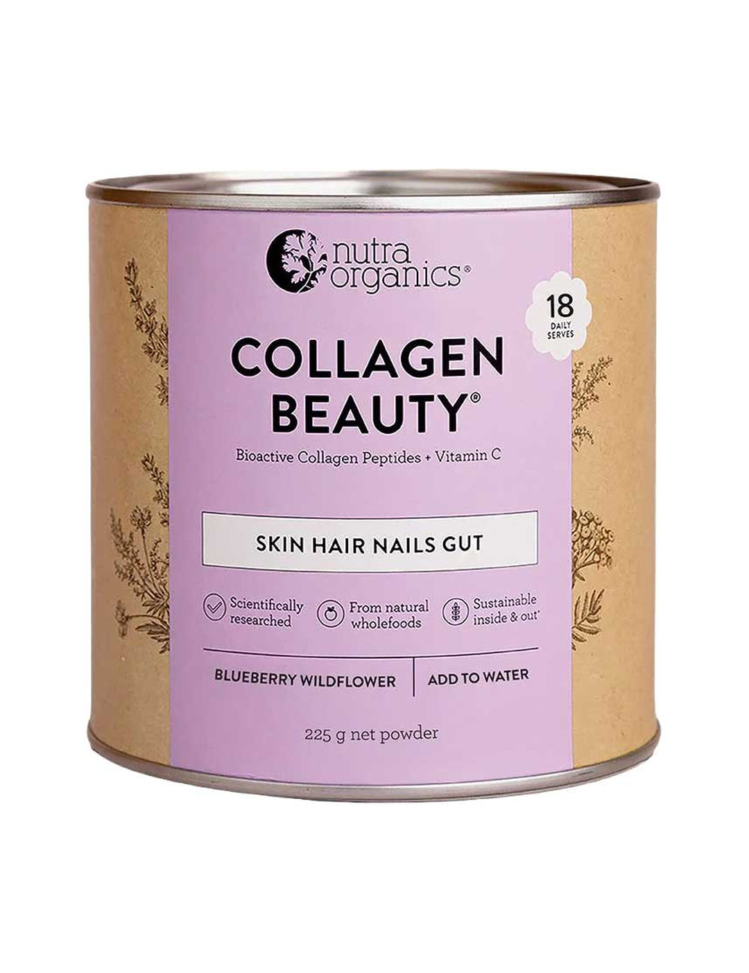 Nutra Naturals Collagen Beauty Blueberry Wildflower 225g