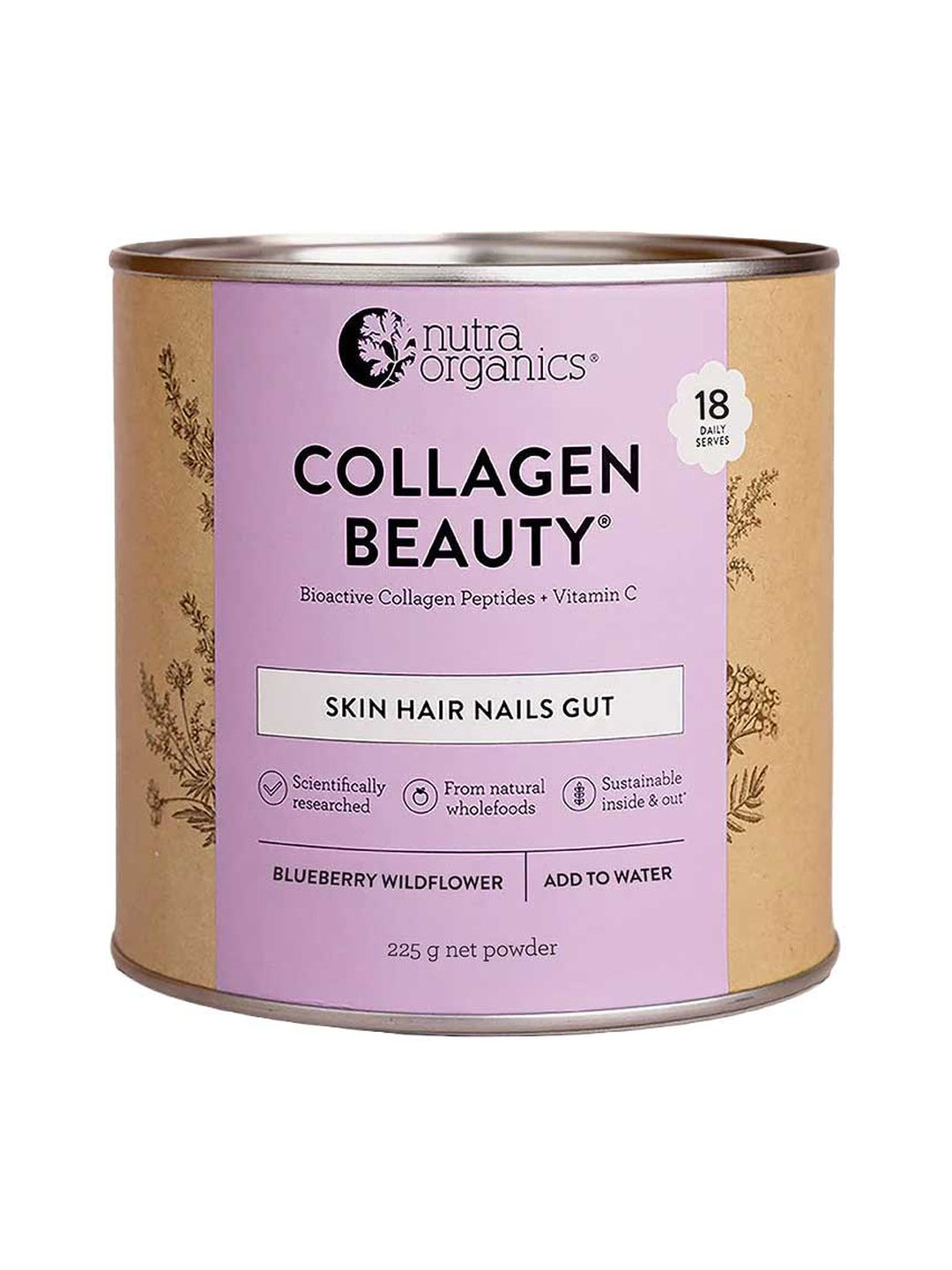 Nutra Naturals Collagen Beauty Blueberry Wildflower 225g