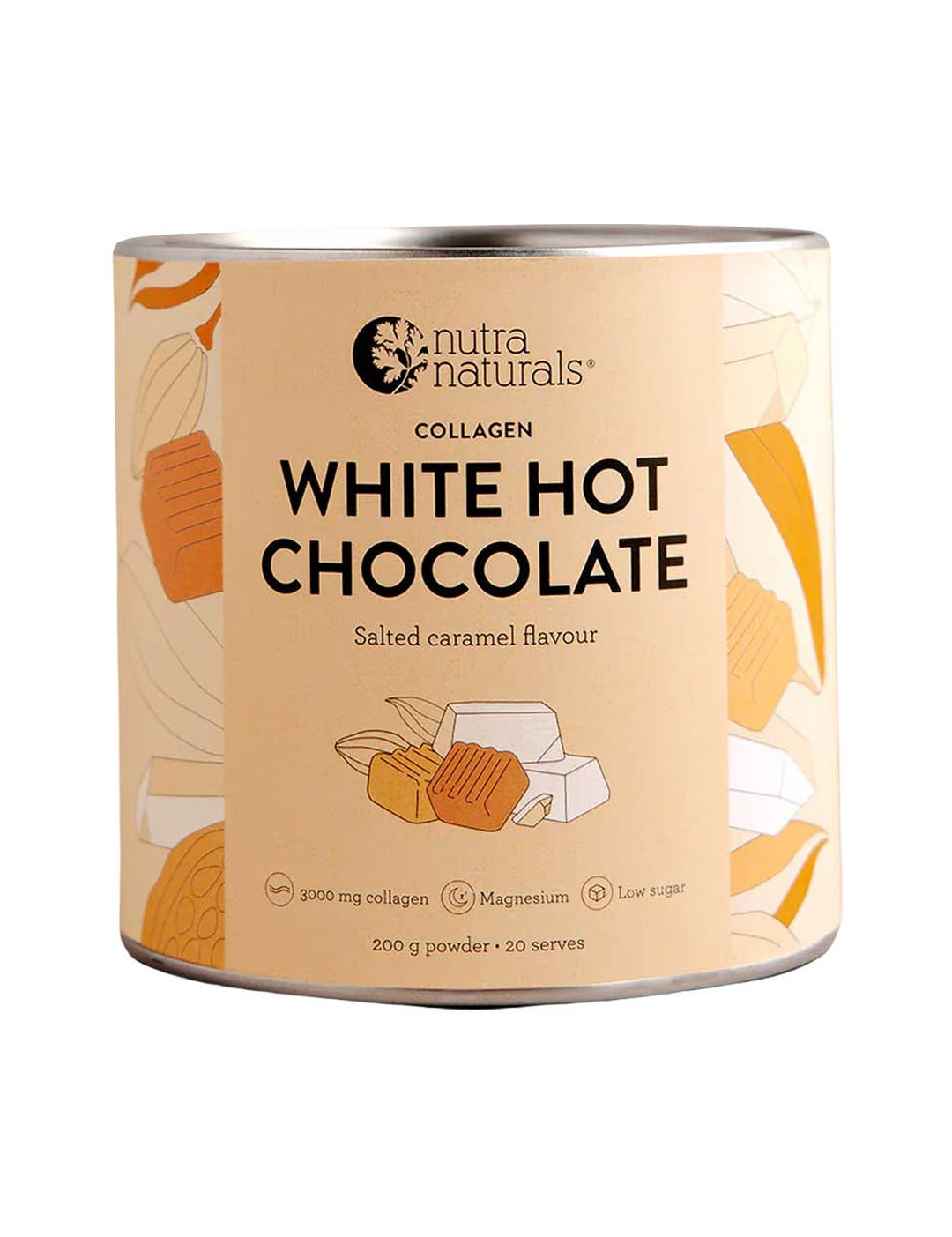 Nutra Naturals Collagen White Hot Choc Salted Caramel 200g